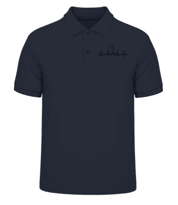 Golf heartbeat - Polo de hombre en piqué fino - Marino - delante