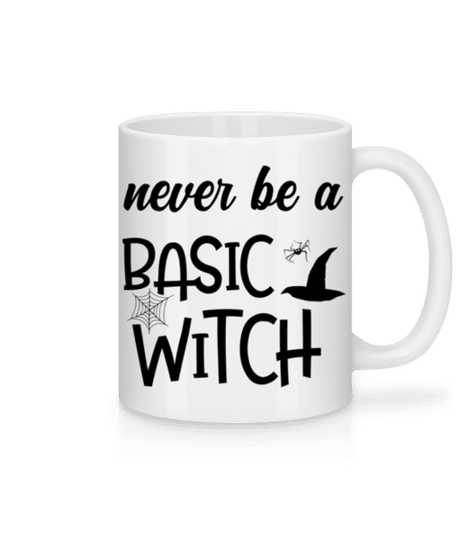 Aperçu: Never Be A Basic Witch - Mug en céramique blanc - Blanc - Devant