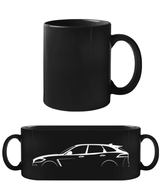 Preview: 'Jaguar F-Pace SVR' Silhouette - Black Mug - Black - Front