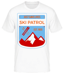 Ski Patrol Sign Blue Red · Männer Basic T-Shirt