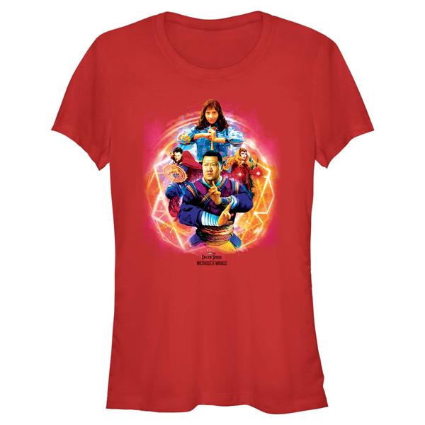 Aperçu: Marvel - Doctor Strange - Photo de groupe Strong Three - Femme T-shirt - Rouge - Devant