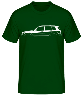 'Mercedes-Benz GLK X204' Silhouette - Pánske basic tričko - Bottle green - Predné