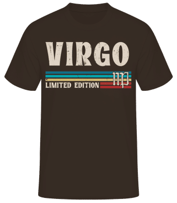Sternzeichen Virgo Limited - Männer Basic T-Shirt - Braun - Vorne
