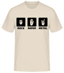 Rock Paper Metal · Männer Basic T-Shirt
