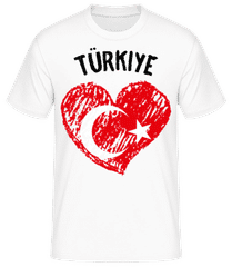 Türkiye Heart Flag · Camiseta para hombre B&C