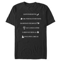 Disney princezny - Skupina Royal Quotes - Pánské Tričko - Černá - Napřed