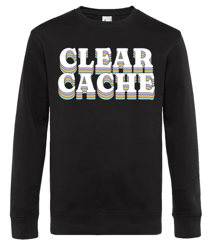 Aperçu: Clear Cache - Sweat-shirt standard pour homme - Noir - Devant
