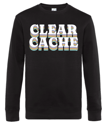Clear Cache - Sweat-shirt standard pour homme - Noir - Devant
