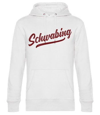 Schwabing Swoosh - Unisex Premium Hoodie - Weiß - Vorne