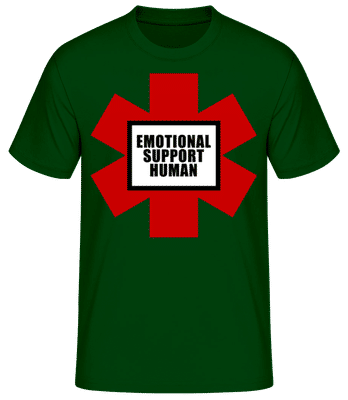 Emotional Support Human - Men's Basic T-Shirt - Bottle green - Front