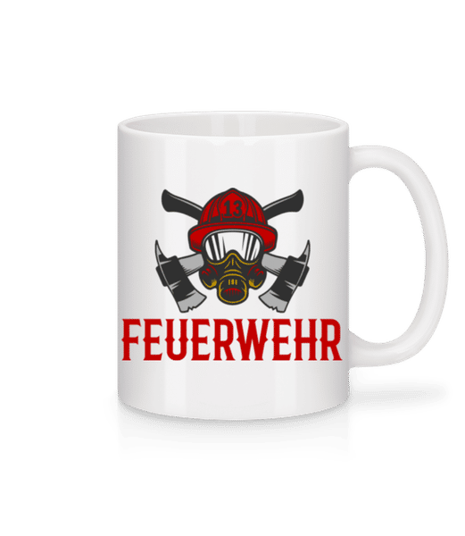 Vorschau: Feuerwehr Helm - Tasse - Weiß - Vorne