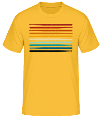 Drumsticks - T-shirt standard Homme - Jaune doré - Devant
