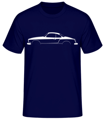 'Volkswagen Karmann-Ghia' Silhouette - T-shirt standard Homme - Bleu marine - Devant