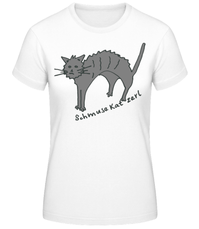 Vorschau: Schmuse Kater - Frauen Basic T-Shirt - Weiß - Vorne