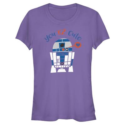 Star Wars - R2-D2 You R2 Cute - Valentine's Day - Femme T-shirt - Pourpre - Devant