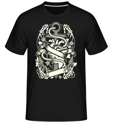 Heart And Anchor  -  Shirtinator Men's T-Shirt - Black - Front