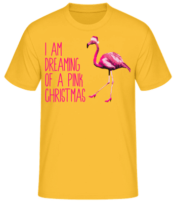 Pink Christmas - Men's Basic T-Shirt - Golden yellow - Front