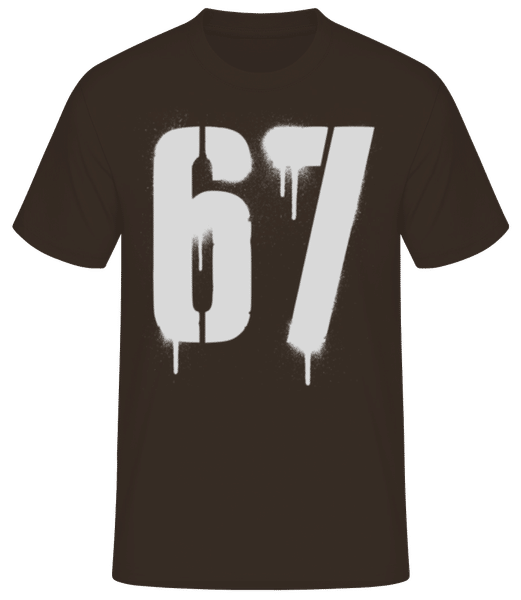 Vorschau: 6 7 Graffiti - Männer T-Shirt B&C - Braun - Vorne
