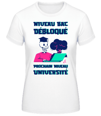 Niveau Bac Débloqué - T-shirt standard Femme - Blanc - Devant