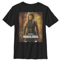 Star Wars - The Mandalorian - Ahsoka Poster - Kids T-Shirt - Black - Front