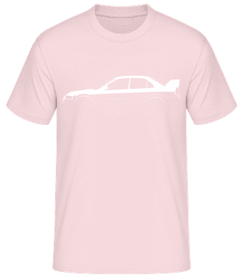 'Mitsubishi Lanc. Evo. VI TM' SIlhouette - Camiseta básica para hombre - Rosa - delante