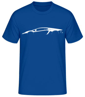 'Lamborghini Aventador' Silhouette - Men's Basic T-Shirt - Royal blue - Front
