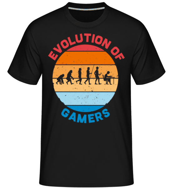 Aperçu: Evolution Of Gamer -  T-Shirt Shirtinator homme - Noir - Devant