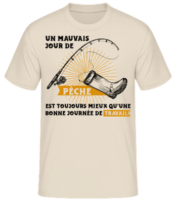 Jour De Pêche - T-shirt standard Homme - Crème - Devant