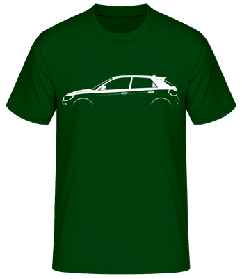 'Audi A1 Sportback (GB)' Silhouette - Pánské basic tričko - Bottle green - Napřed