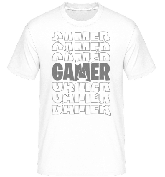 Aperçu: Gamer Design -  T-Shirt Shirtinator homme - Blanc - Devant