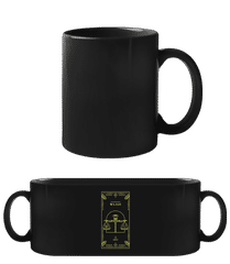 Art Deco Sternzeichen Waage · Schwarze Tasse