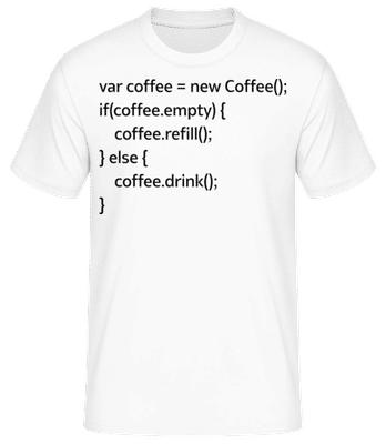 PHP Coffee - T-shirt standard Homme - Blanc - Devant
