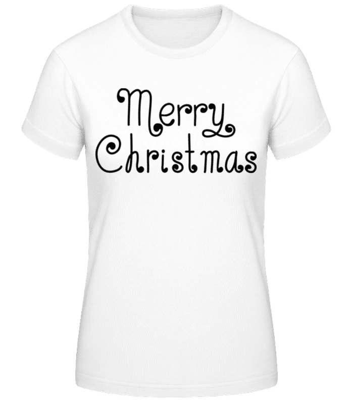 Vista previa: Merry Christmas Black - Camiseta para mujer B&C - Blanco - delante