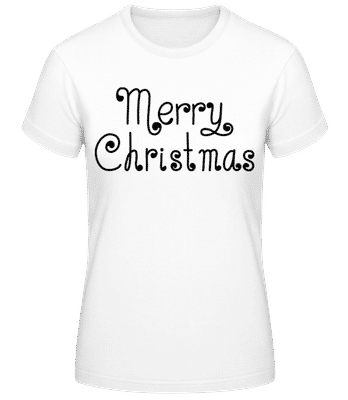 Merry Christmas Black - Camiseta para mujer B&C - Blanco - delante