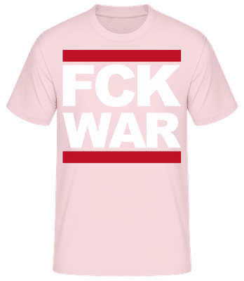 FCK WAR - Men's Basic T-Shirt - Pink - Front