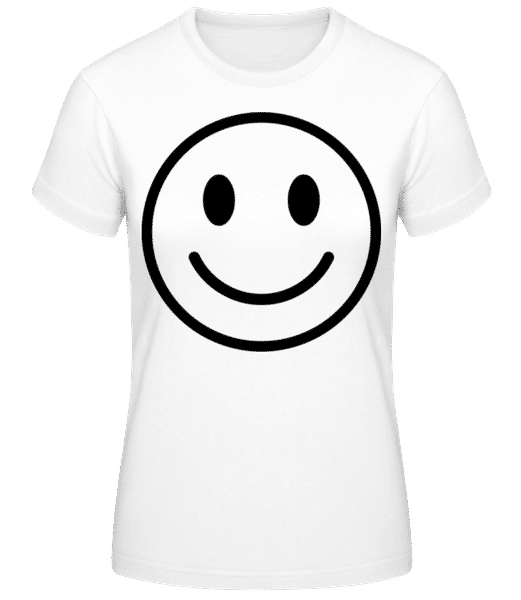 Aperçu: Émoticône heureux noir - T-shirt standard Femme - Blanc - Devant