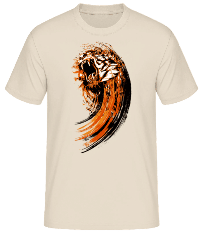 Preview: Roaring Tiger - Men's Basic T-Shirt - Cream - Front