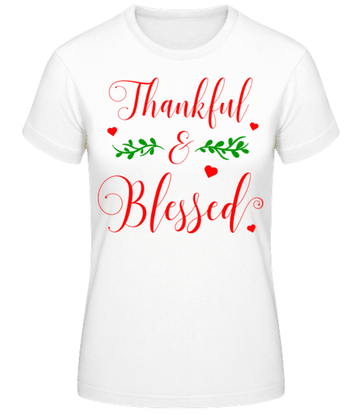 Aperçu: Thankful And Blessed - T-shirt standard Femme - Blanc - Devant
