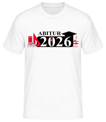 Abi 2025 - Männer Basic T-Shirt - Weiß - Vorne