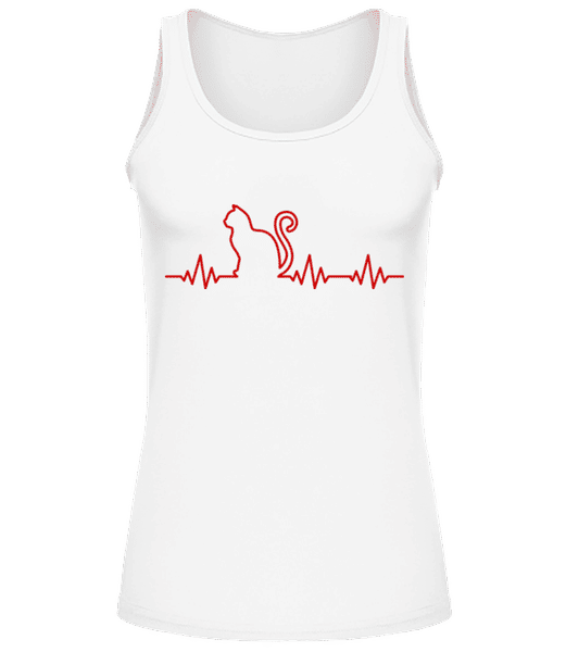 Preview: Heartbeat Cat - Women's Tank Top - White - Front