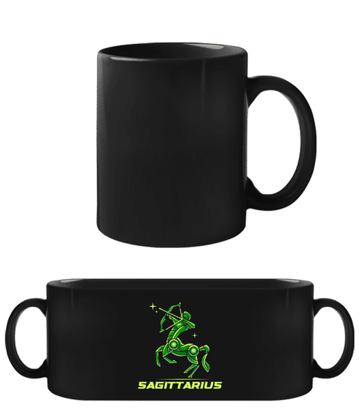 Aperçu: Mecha Robotic Zodiac Sign Sagittarius - Tasse Noire - Noir - Devant