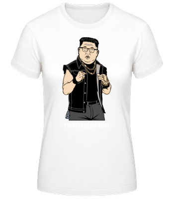 Kim Jong Un Pyongyang Supreme - Camiseta básica de mujer - Blanco - delante