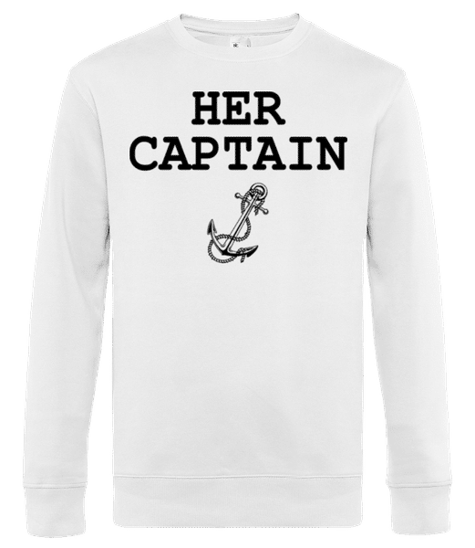 Aperçu: Her Captain - Sweat-shirt standard pour homme - Blanc - Devant