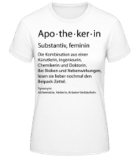 Apothekerin Quatsch Duden Hoch - Frauen Basic T-Shirt - Weiß - Vorne