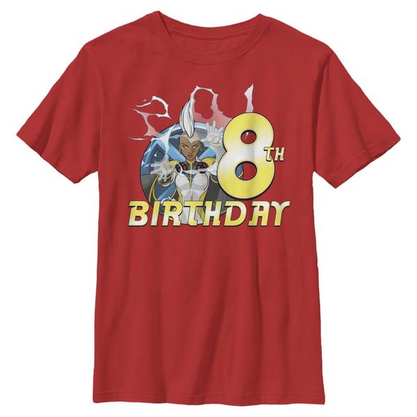Aperçu: Marvel - X-Men - Storm 8th Birthday - Birthday - Enfant T-shirt - Rouge - Devant