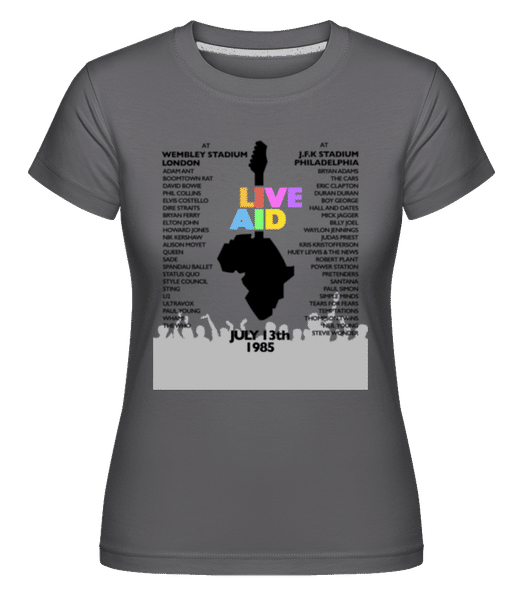 Preview: Live Aid Lineup -  Shirtinator Women's T-Shirt - Anthracite - Front