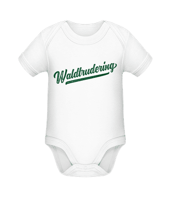 Waldtrudering Swoosh - Baby Bio Strampler - Weiß - Vorne