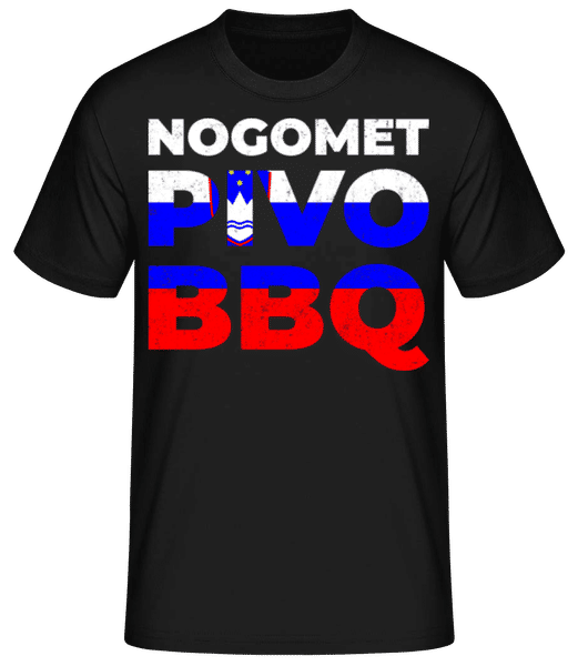 Aperçu: Nogomet Pivo BBQ - T-shirt standard Homme - Noir - Devant