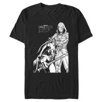 Marvel - Moon Knight - Moon Knight Mk Line Art Duo - Men's T-Shirt - Black - Front