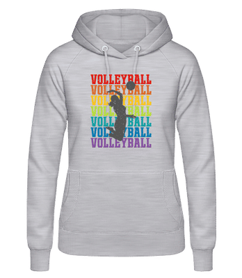 Volleyball Retro Woman - Women's Hoodie - Heather grey - Front